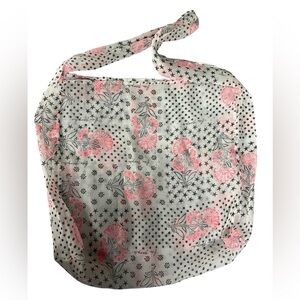 Free People Floral Polka Dot Star Print Reusable Shopping Bag Long Handle Gauzy